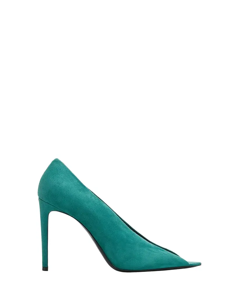 Valentino Garavani 105mm Open Toe Revele Suede Pumps | Image 1 Valentino Garavani 105mm Open Toe Revele Suede Pumps | Image 1