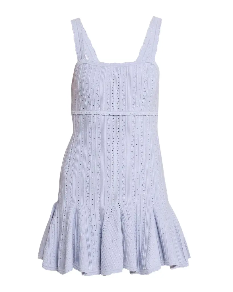 LoveShackFancy Tabatha Pointelle Knit Mini Dress | Image 1 LoveShackFancy Tabatha Pointelle Knit Mini Dress | Image 1