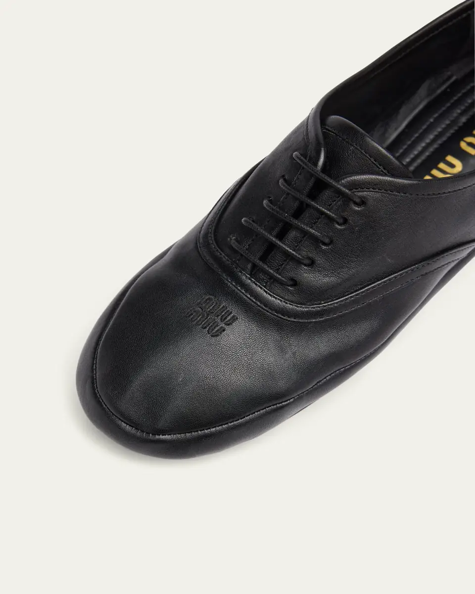 Miu Miu Nappa Leather Low-Top Sneakers | Thumbnail 3