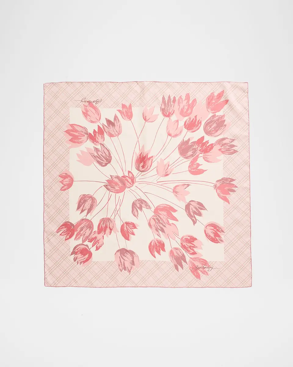 Burberry Tulips Silk Scarf | Thumbnail 4