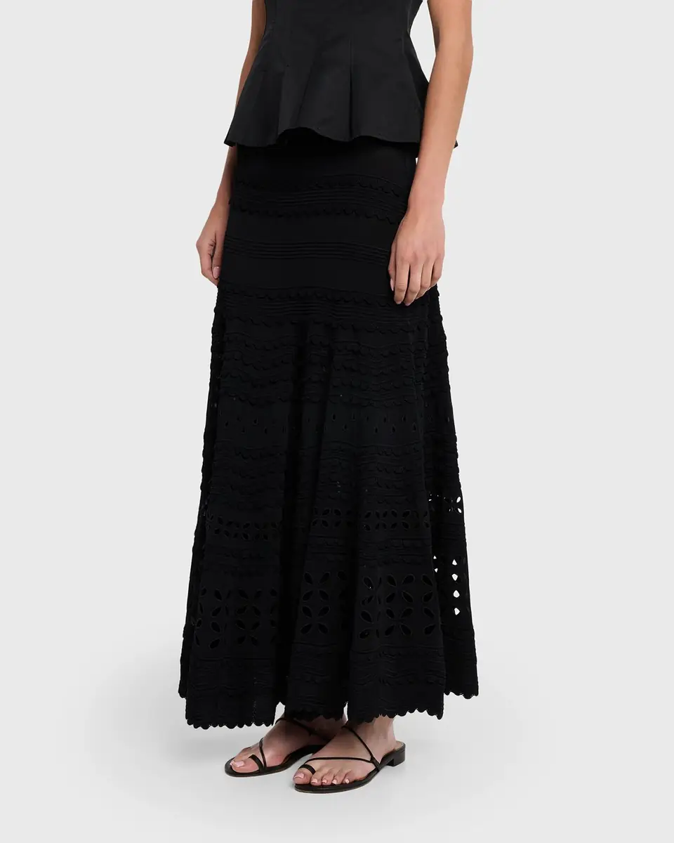 Ulla Johnson Annisa Eyelet Knit Maxi Skirt | Thumbnail 3 Ulla Johnson Annisa Eyelet Knit Maxi Skirt | Thumbnail 3