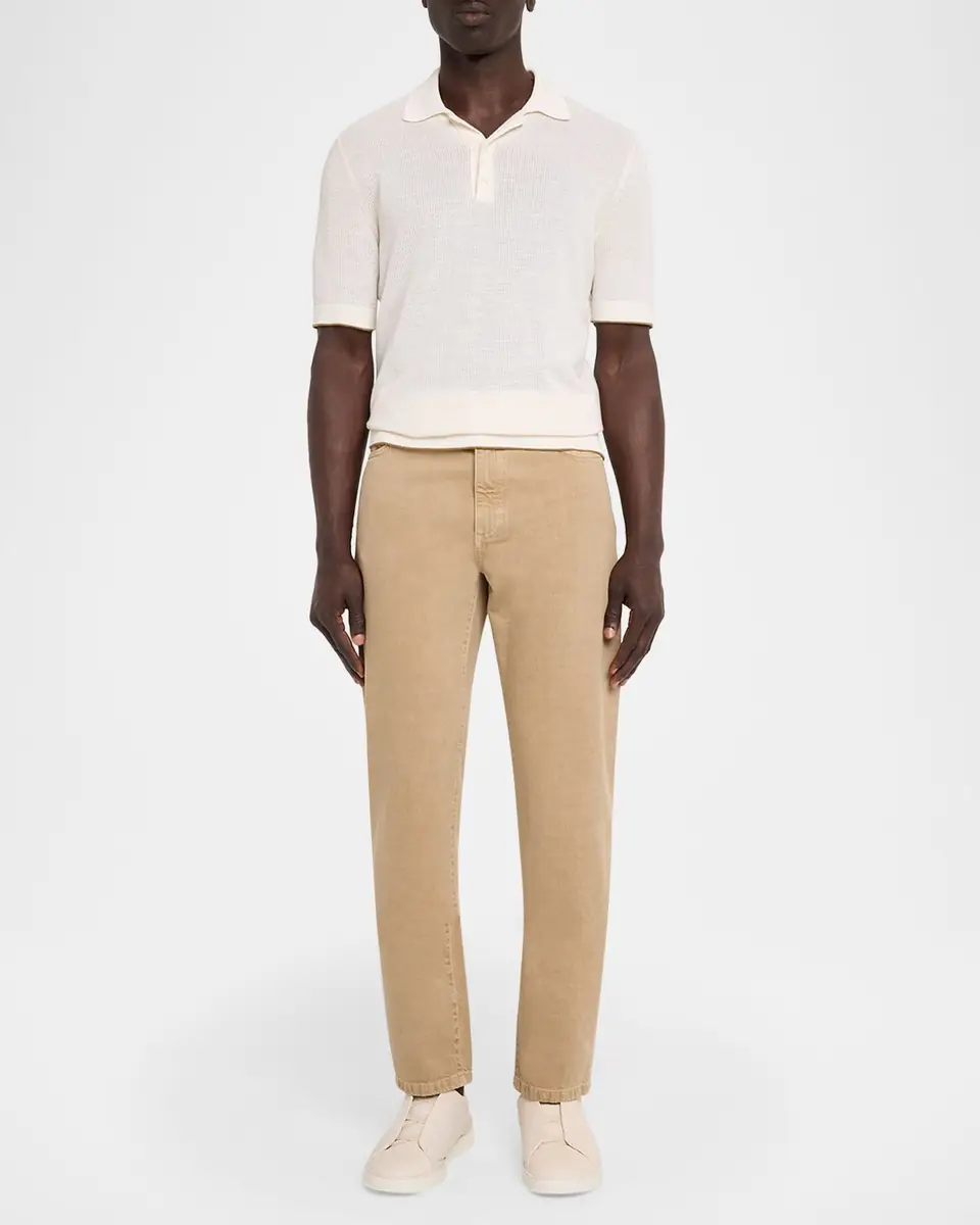 ZEGNA Men's Cotton Roccia Slim Five-Pockets Pants | Thumbnail 6 ZEGNA Men's Cotton Roccia Slim Five-Pockets Pants | Thumbnail 6