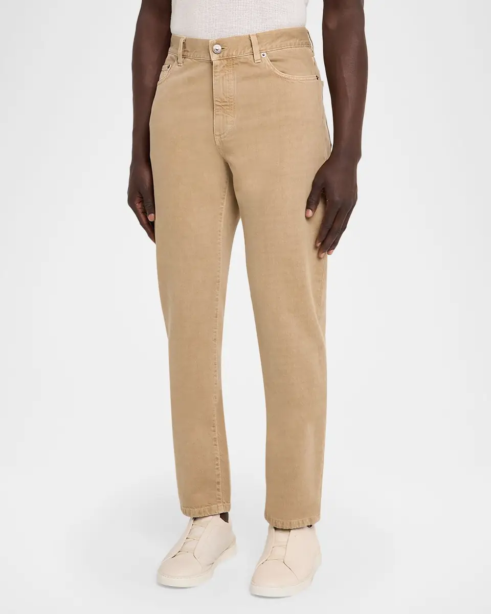 ZEGNA Men's Cotton Roccia Slim Five-Pockets Pants | Thumbnail 8 ZEGNA Men's Cotton Roccia Slim Five-Pockets Pants | Thumbnail 8