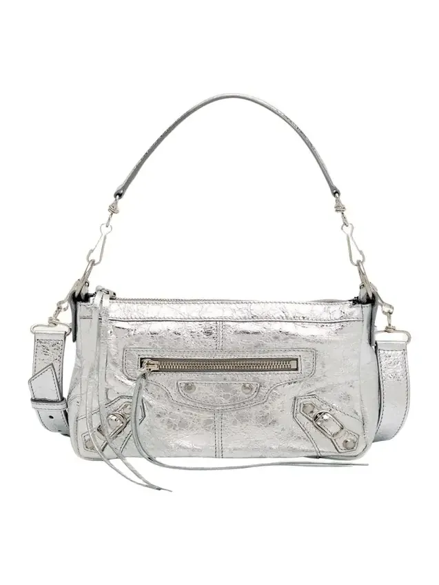 Le City Mini Metallic Leather Moto Shoulder Bag Le City Mini Metallic Leather Moto Shoulder Bag