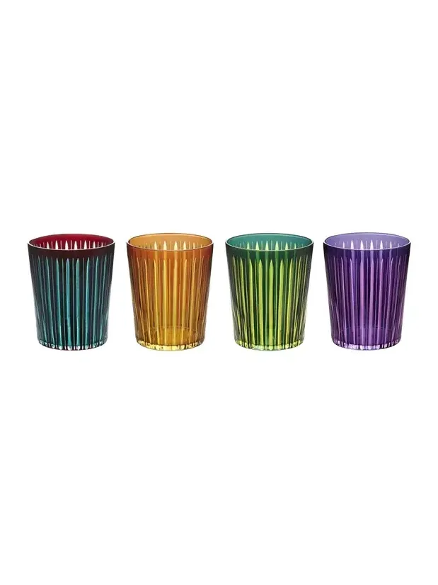 L'Objet Prism 17 oz. Highball Glasses, Set of 4