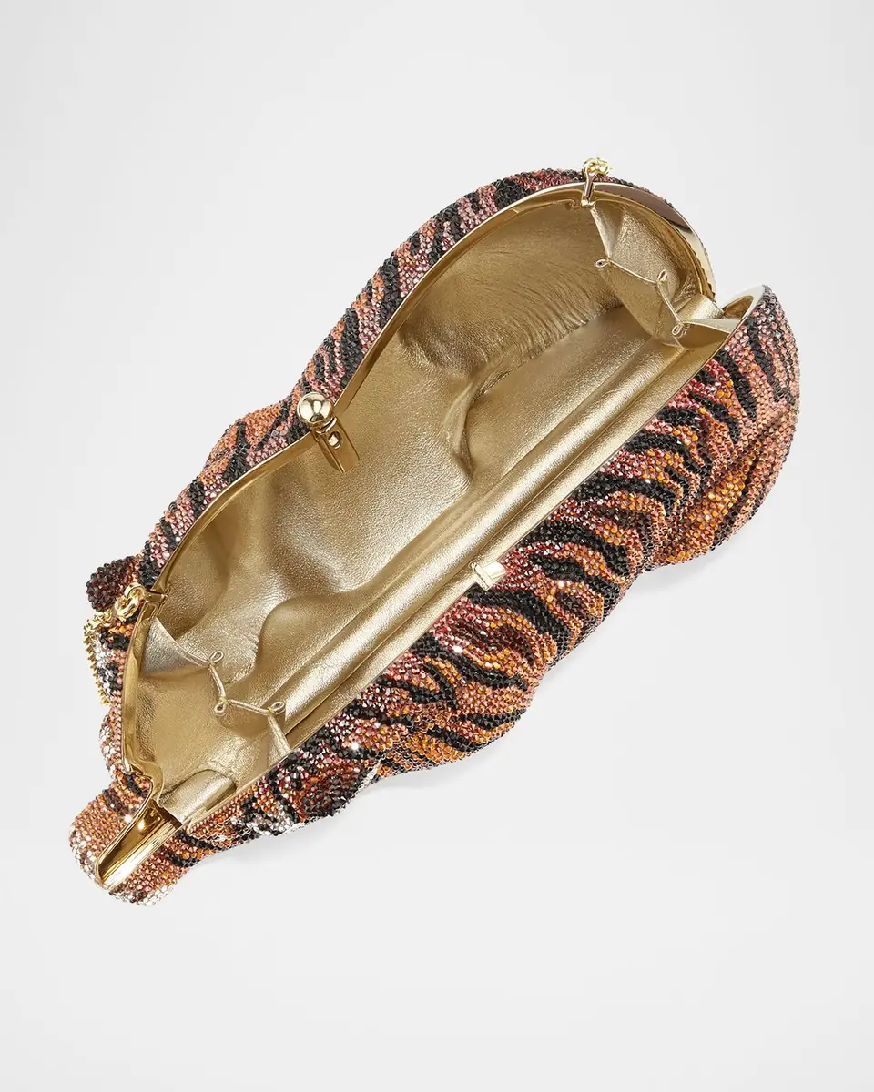 Judith Leiber Couture Tiger Crystal Minaudiere, Copper | Thumbnail 3 Judith Leiber Couture Tiger Crystal Minaudiere, Copper | Thumbnail 3