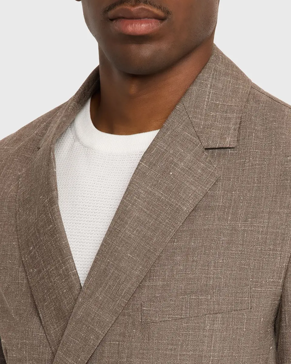 OFFICINE GÉNÉRALE Men's Light Brown Wool Leon Double-Breasted Sport Coat | Thumbnail 9 OFFICINE GÉNÉRALE Men's Light Brown Wool Leon Double-Breasted Sport Coat | Thumbnail 9