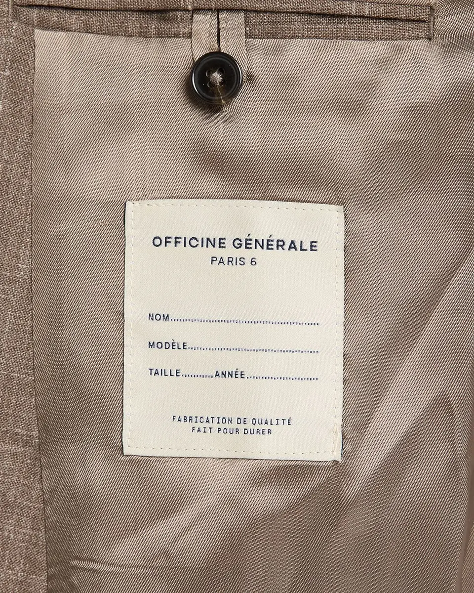 OFFICINE GÉNÉRALE Men's Light Brown Wool Leon Double-Breasted Sport Coat | Thumbnail 10 OFFICINE GÉNÉRALE Men's Light Brown Wool Leon Double-Breasted Sport Coat | Thumbnail 10