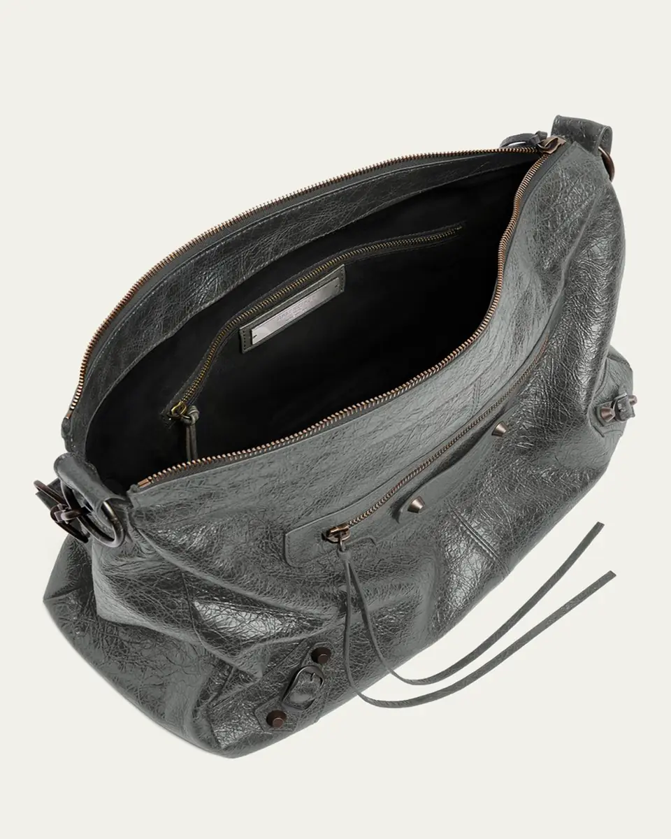 Balenciaga Men's Le City Moto Medium Leather Crossbody/Shoulder Bag | Thumbnail 3