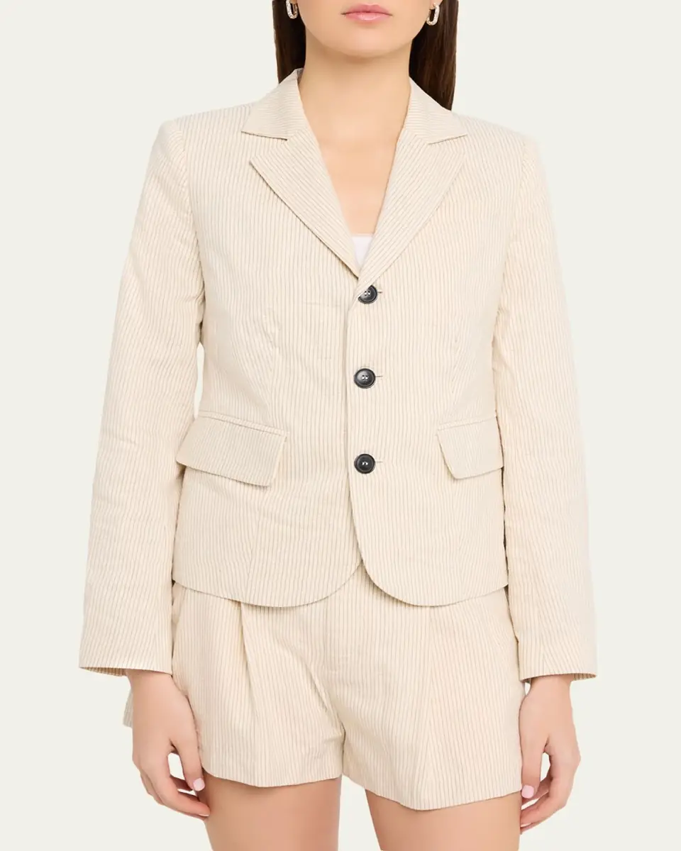Frame The Striped Smart Blazer | Thumbnail 4 Frame The Striped Smart Blazer | Thumbnail 4