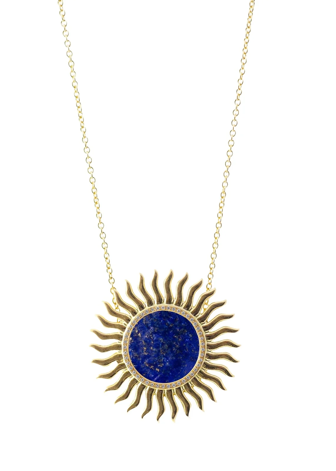 Haute Victoire 18K Lapis Lazuli and Diamond Solar Necklace