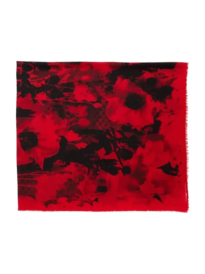 Poppy Collage Silk Scarf Poppy Collage Silk Scarf