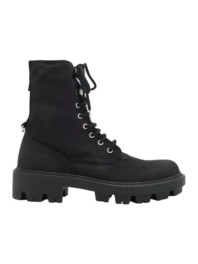 Canvas Ankle Combat Boots Canvas Ankle Combat Boots