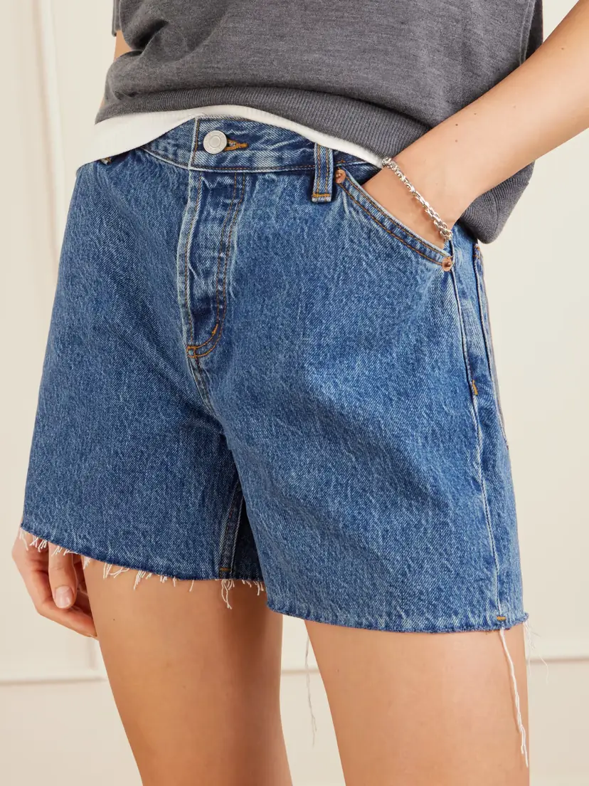 STILL HERE Straight-leg Denim Shorts | Thumbnail 4 STILL HERE Straight-leg Denim Shorts | Thumbnail 4