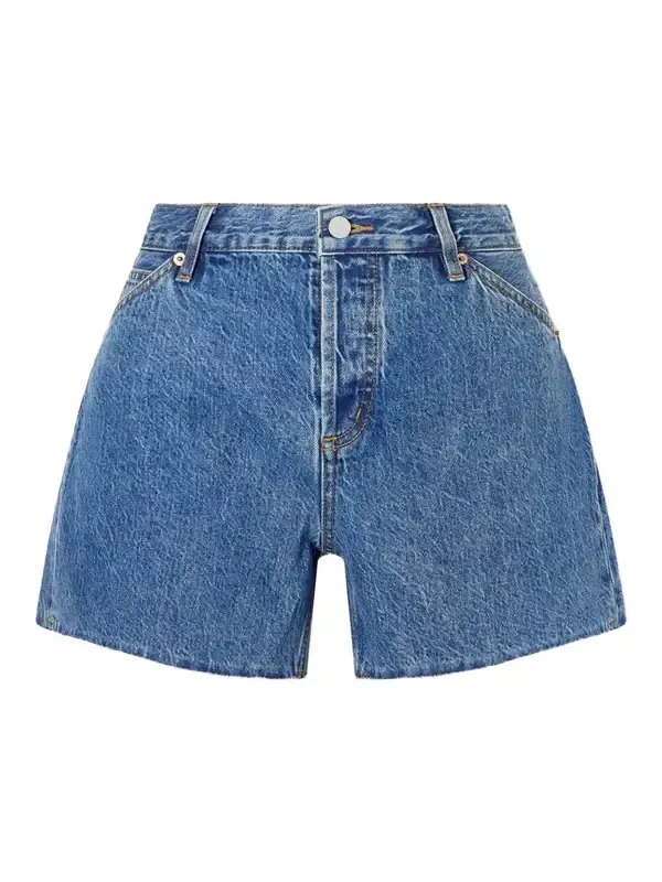 STILL HERE Straight-leg Denim Shorts