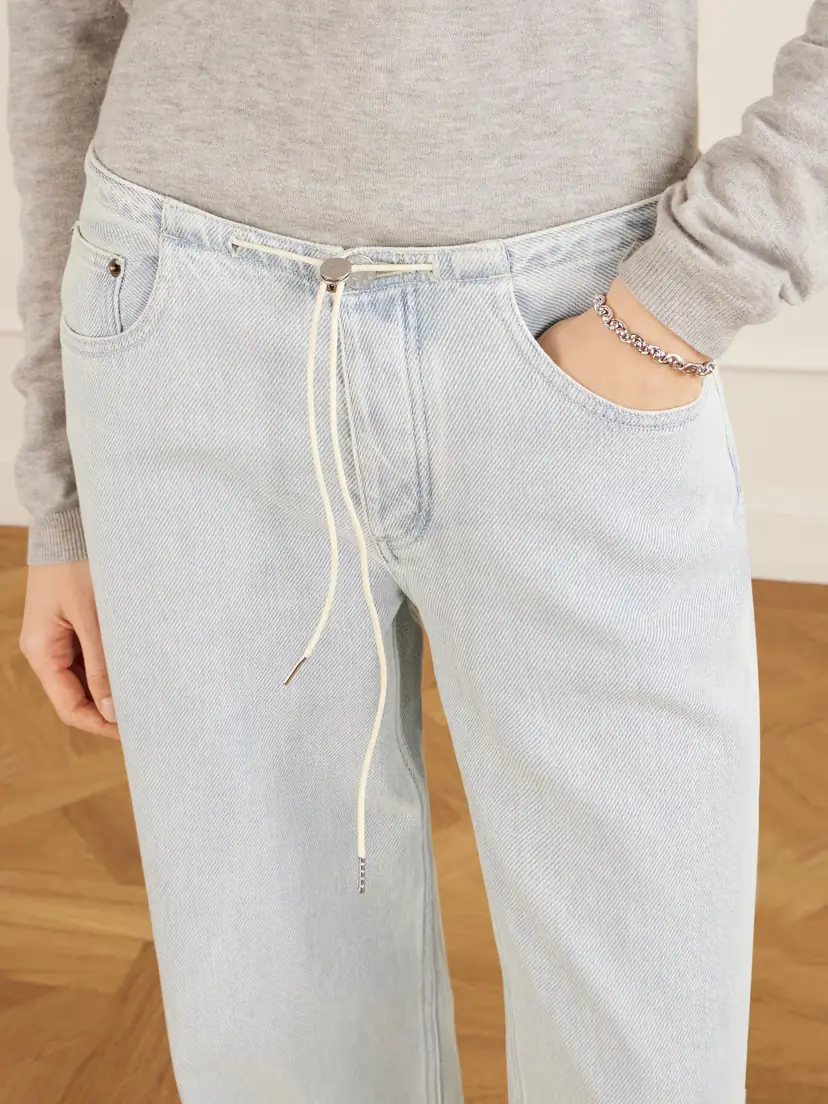 STILL HERE Cool Drawstring Low-rise Wide-leg Jeans | Thumbnail 5 STILL HERE Cool Drawstring Low-rise Wide-leg Jeans | Thumbnail 5