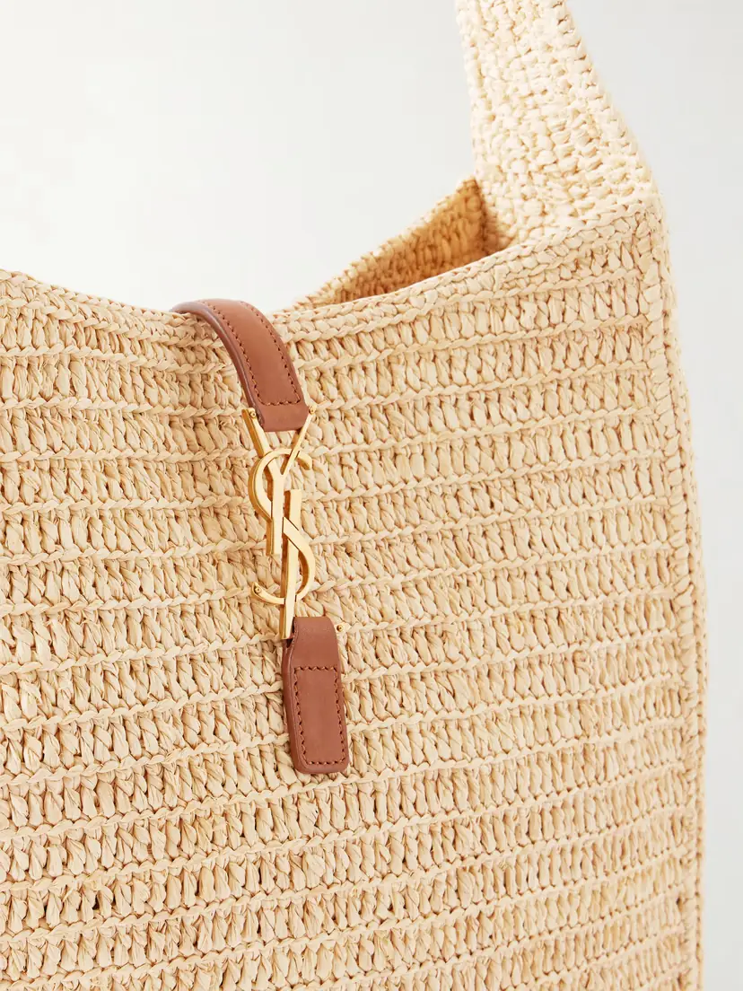 Saint Laurent Le 5 À 7 Leather-trimmed Raffia Shoulder Bag | Thumbnail 5 Saint Laurent Le 5 À 7 Leather-trimmed Raffia Shoulder Bag | Thumbnail 5