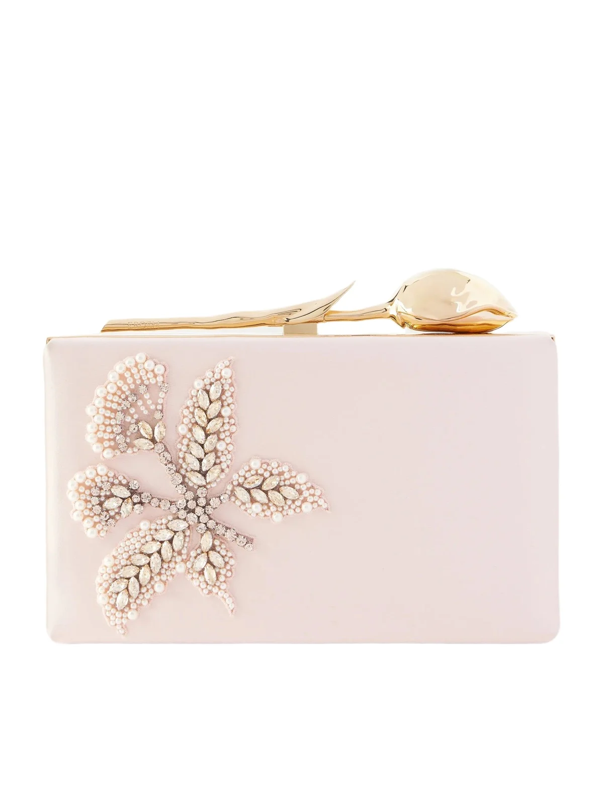 Bloom Crystal-embellished Satin Clutch Bloom Crystal-embellished Satin Clutch