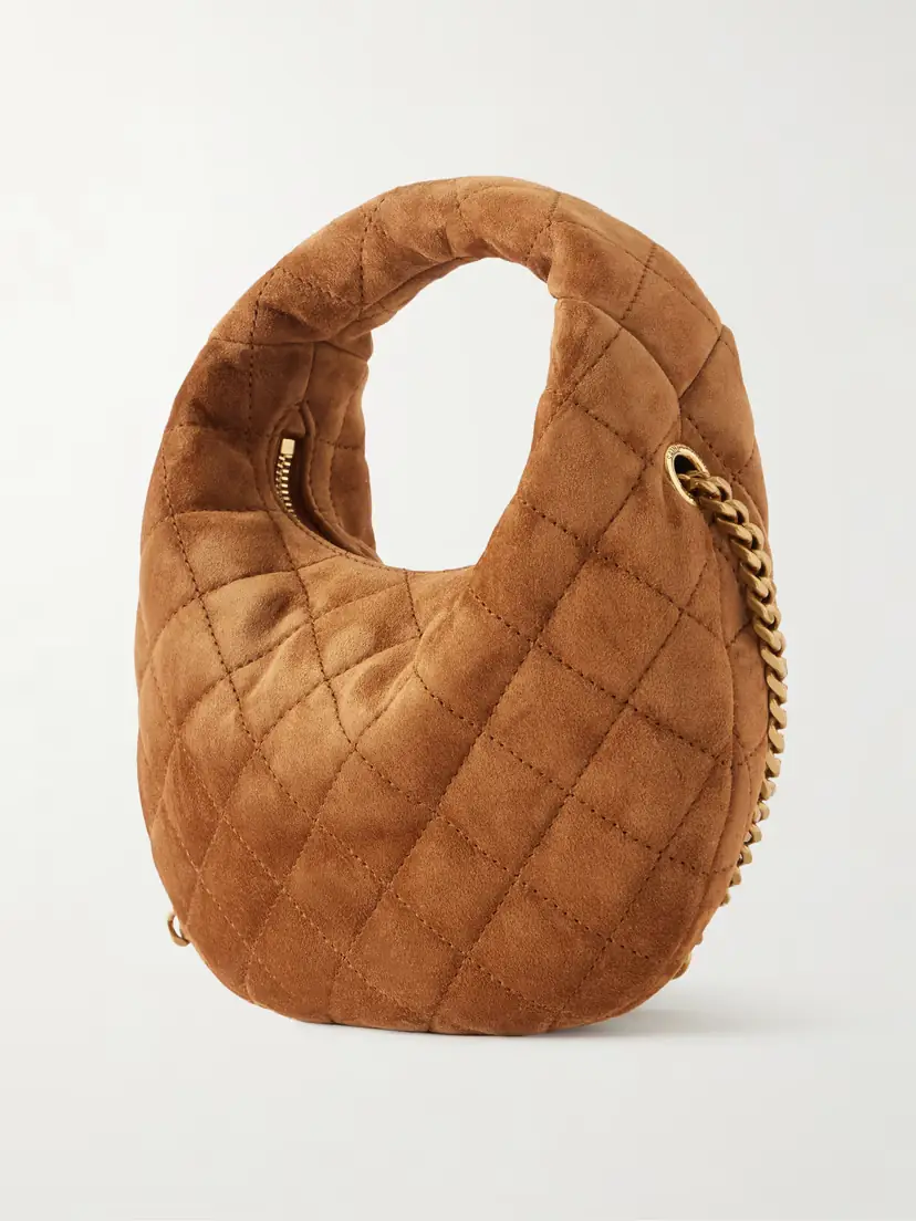 Saint Laurent Icarino Mini Matelassé Suede Shoulder Bag | Thumbnail 4 Saint Laurent Icarino Mini Matelassé Suede Shoulder Bag | Thumbnail 4