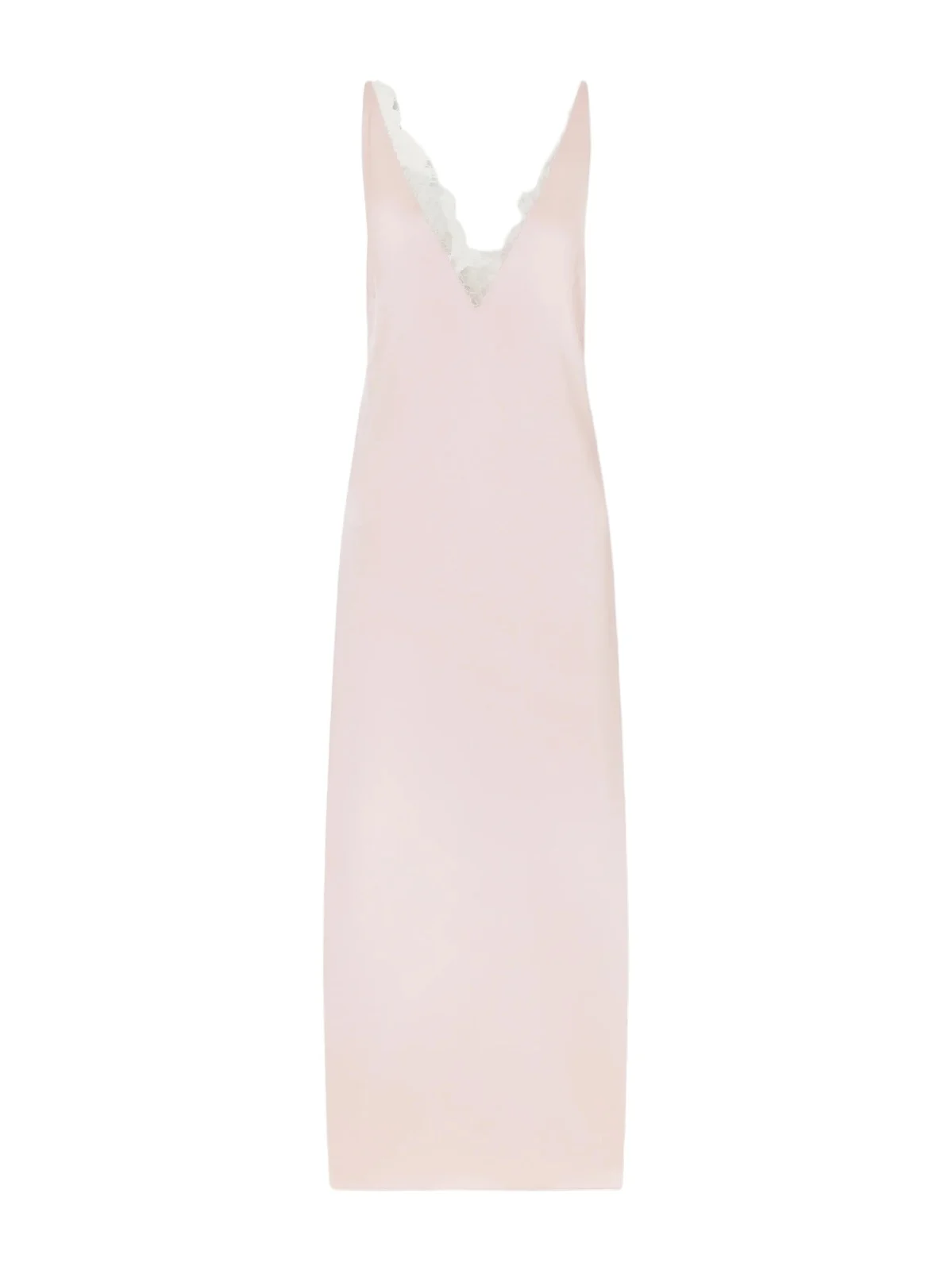 Lace-trimmed Satin Midi Dress Lace-trimmed Satin Midi Dress