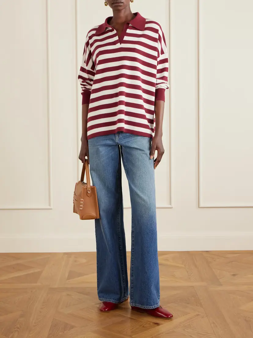 Arch4 Victoria Striped Cashmere Polo Shirt | Thumbnail 2