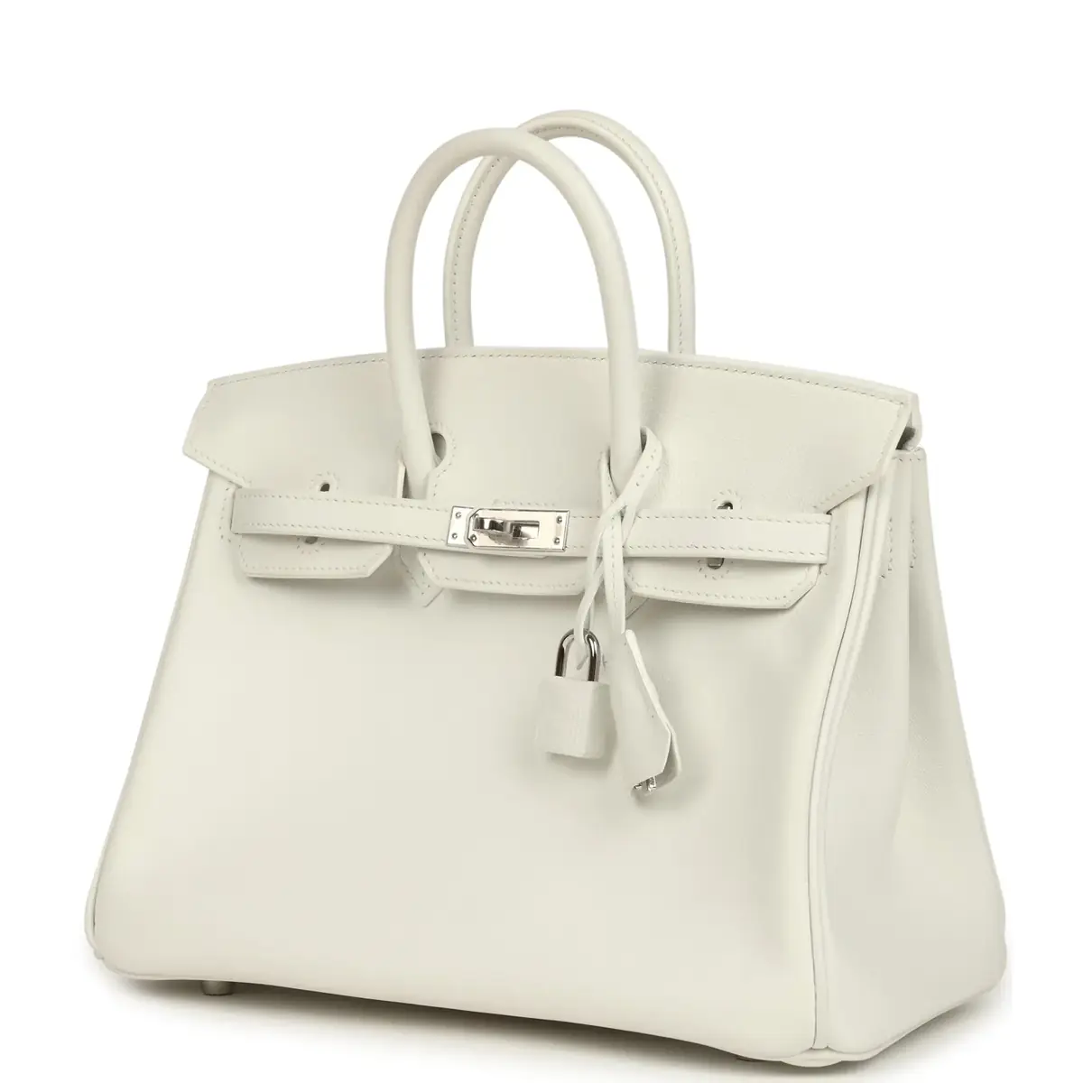 HERMÈS Hermes Birkin 25 New White Swift Palladium Hardware | Thumbnail 5 HERMÈS Hermes Birkin 25 New White Swift Palladium Hardware | Thumbnail 5