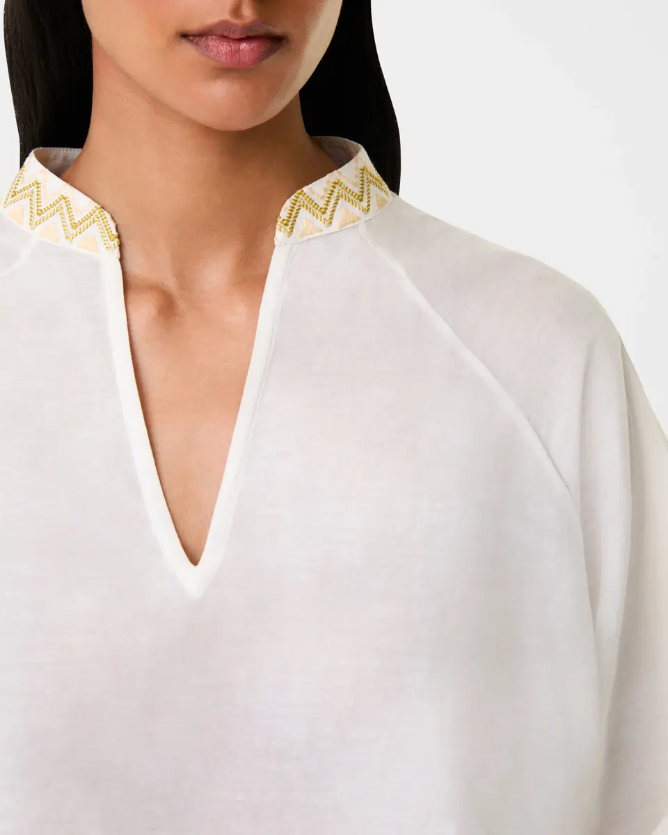 Emporio Sirenuse Circe Top with Papyrus Embroidery | Thumbnail 2