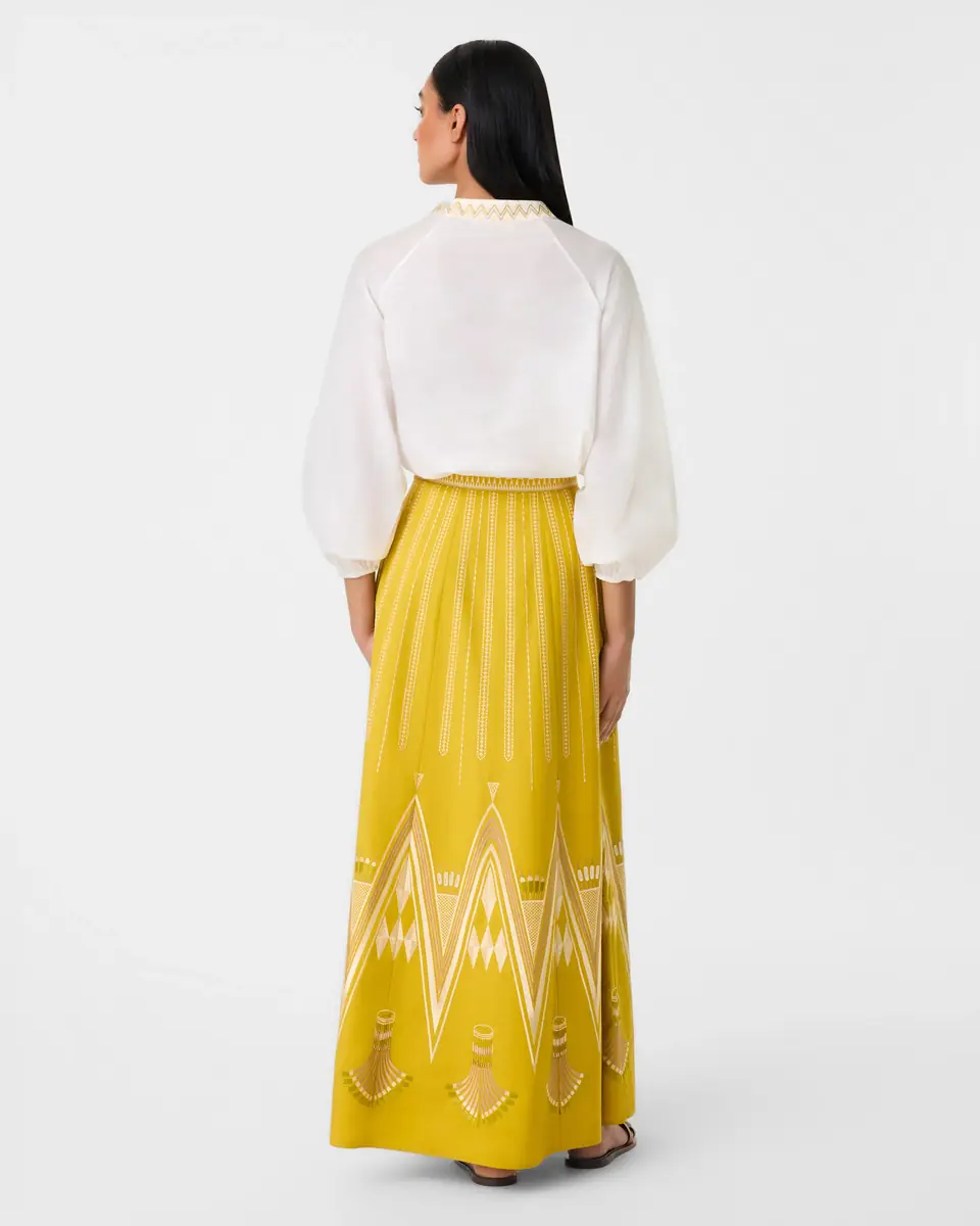 Emporio Sirenuse Circe Top with Papyrus Embroidery | Thumbnail 4