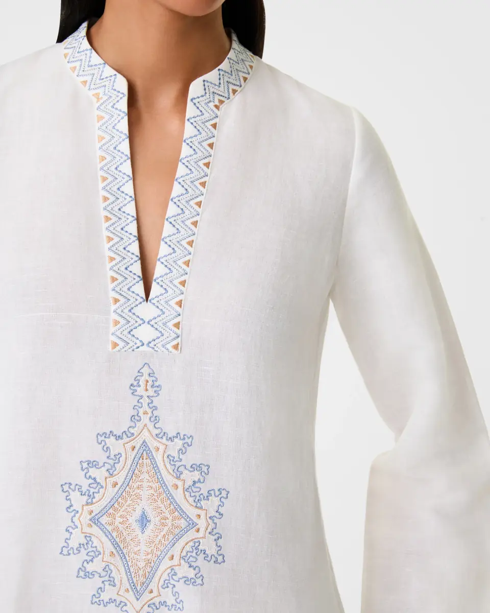 Emporio Sirenuse Jenna Caftan with Meridiana Embroidery | Thumbnail 2 Emporio Sirenuse Jenna Caftan with Meridiana Embroidery | Thumbnail 2