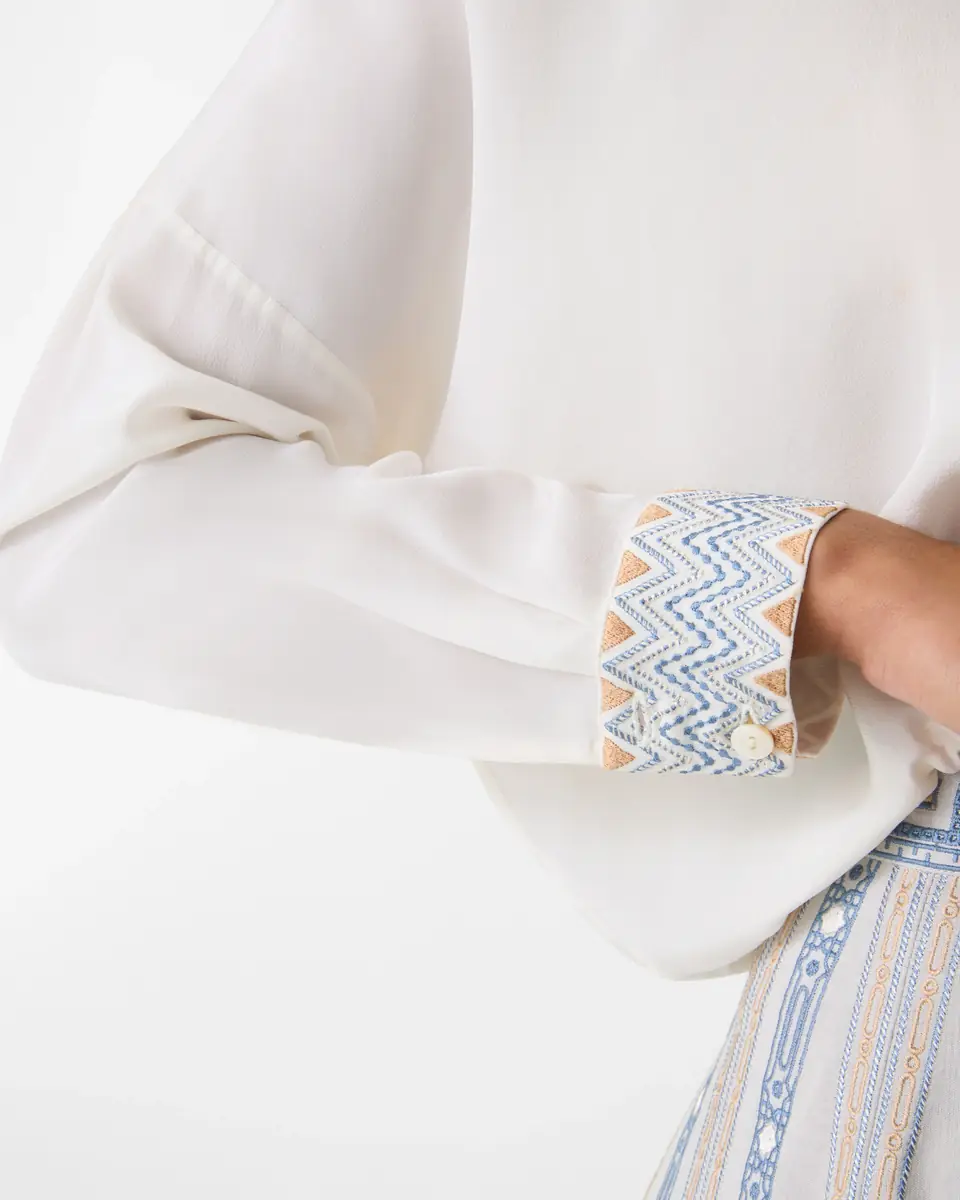 Emporio Sirenuse Minerva Top with Meridiana Embroidery | Thumbnail 2