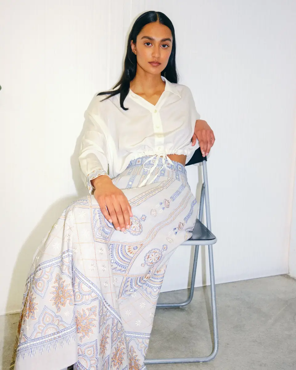 Emporio Sirenuse Minerva Top with Meridiana Embroidery | Thumbnail 5
