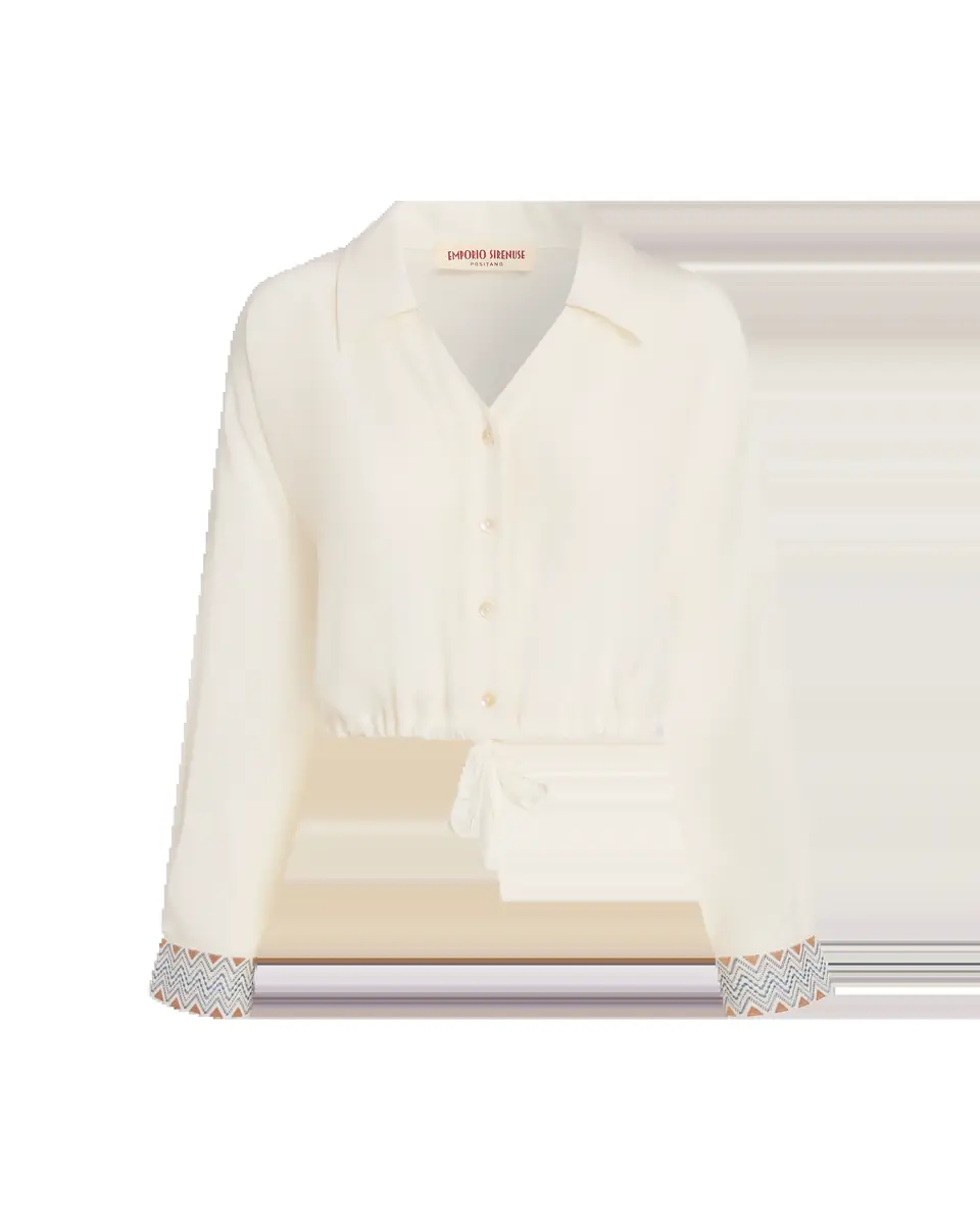 Emporio Sirenuse Minerva Top with Meridiana Embroidery | Thumbnail 6