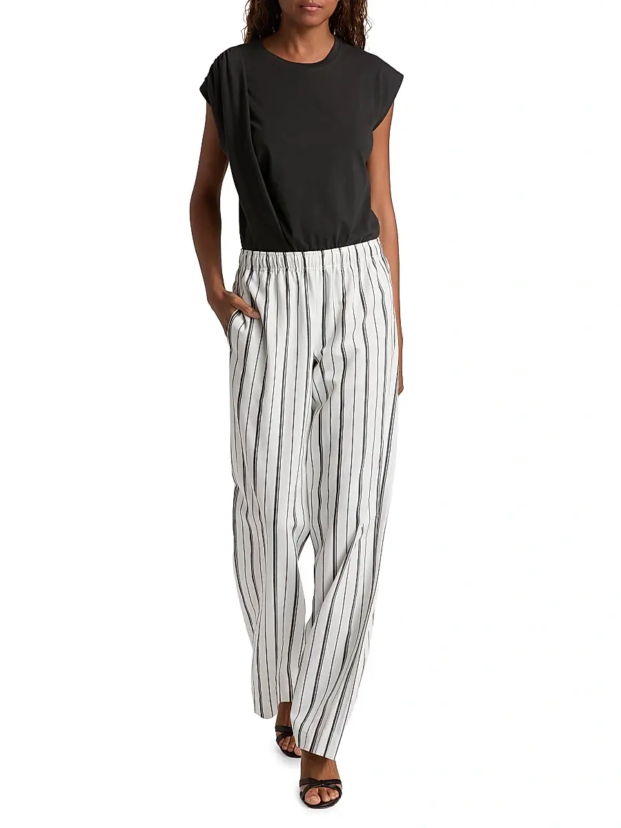Vince Women's Draped Cotton Top | Thumbnail 2 Vince Women's Draped Cotton Top | Thumbnail 2