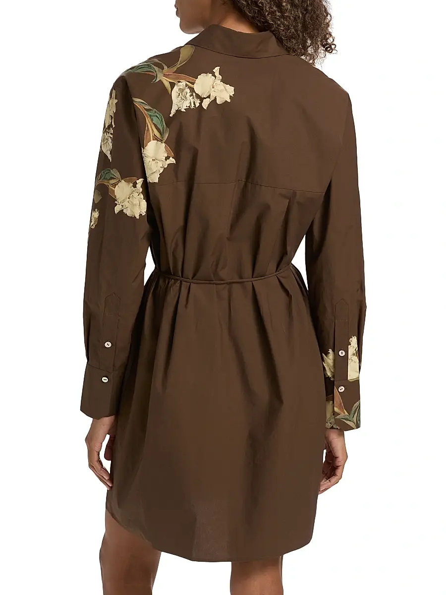 Vince Women's Iris Floral Mini Shirtdress | Thumbnail 5 Vince Women's Iris Floral Mini Shirtdress | Thumbnail 5