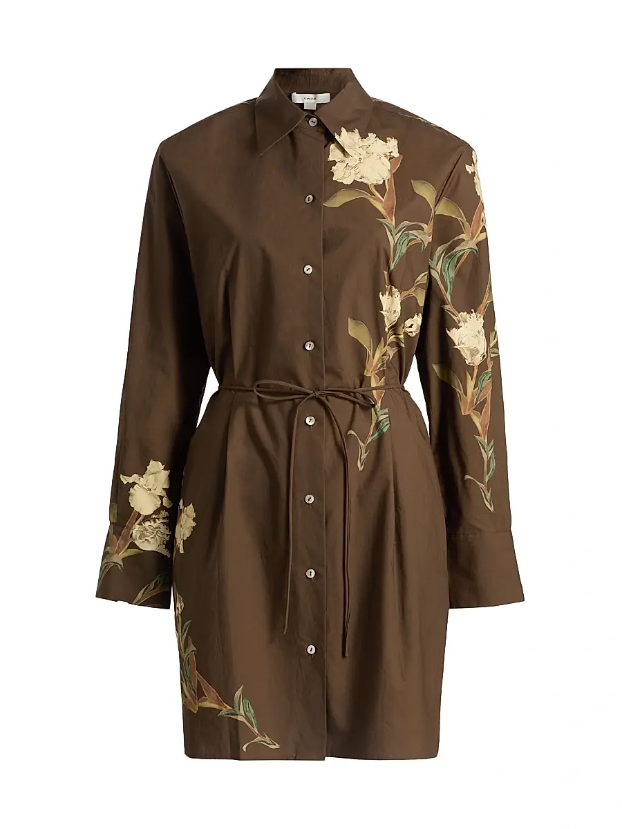 Vince Women's Iris Floral Mini Shirtdress