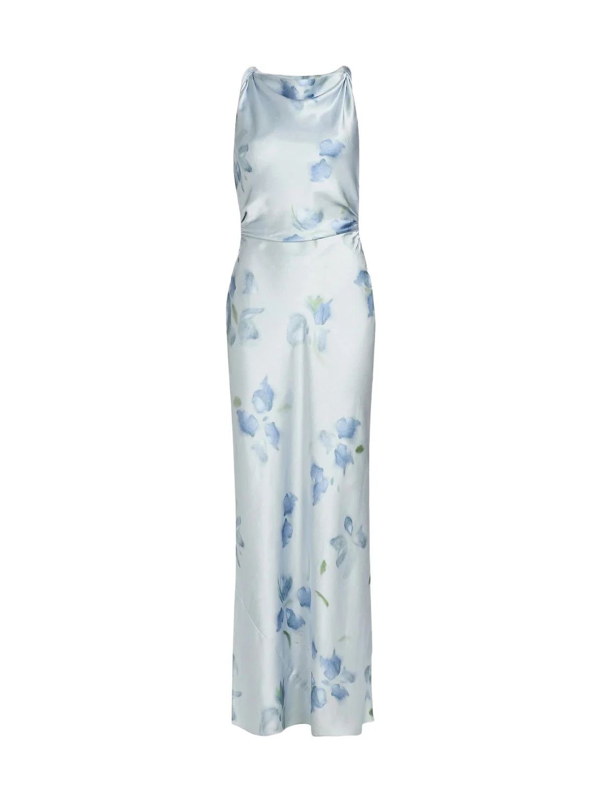 Women's Petal Blur Twist-Shoulder Bias-Cut Maxi Dress