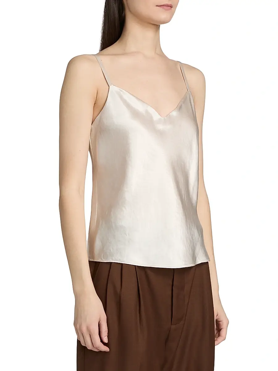 Vince Women's Satin V-Neck Cami | Thumbnail 4 Vince Women's Satin V-Neck Cami | Thumbnail 4