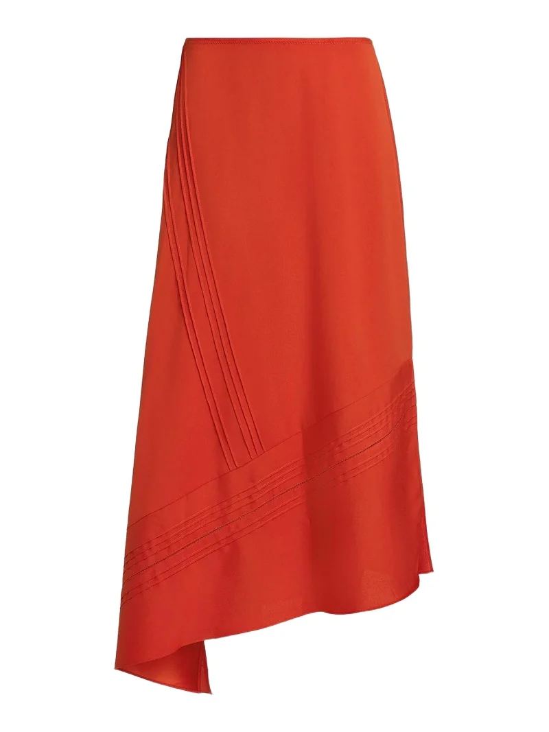 Vince Women's Pintuck Slip Midi-Skirt