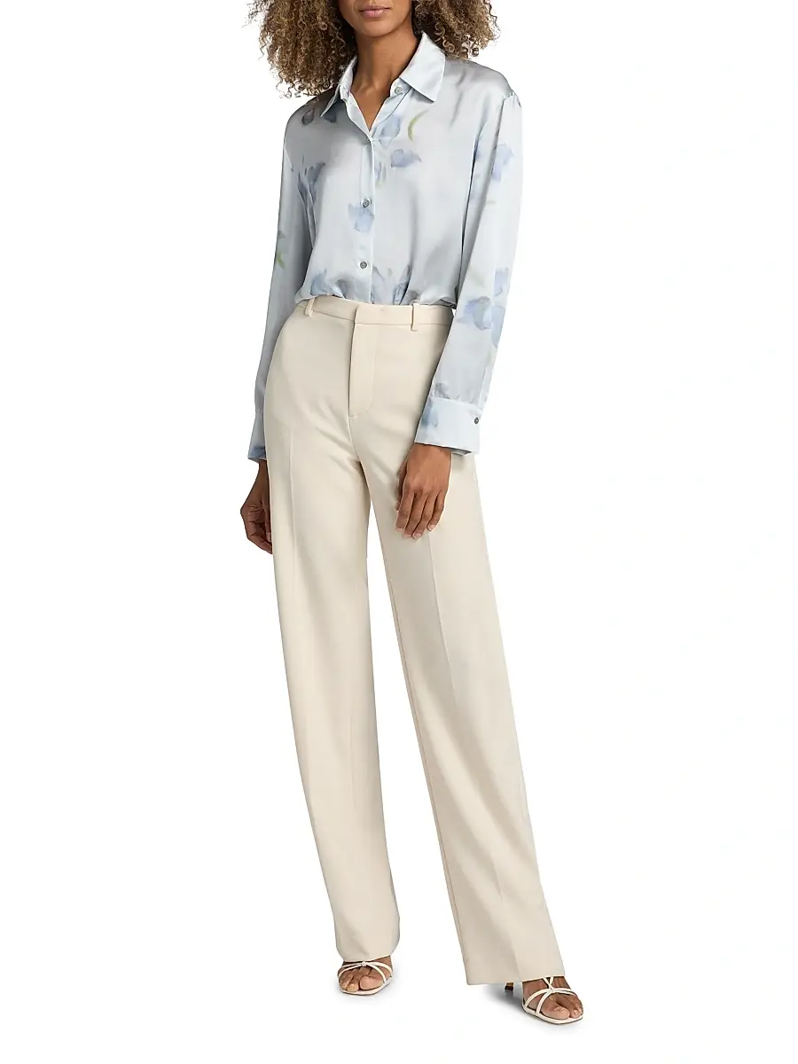 Vince Women's Petal Blur Relaxed Shirt | Thumbnail 2 Vince Women's Petal Blur Relaxed Shirt | Thumbnail 2