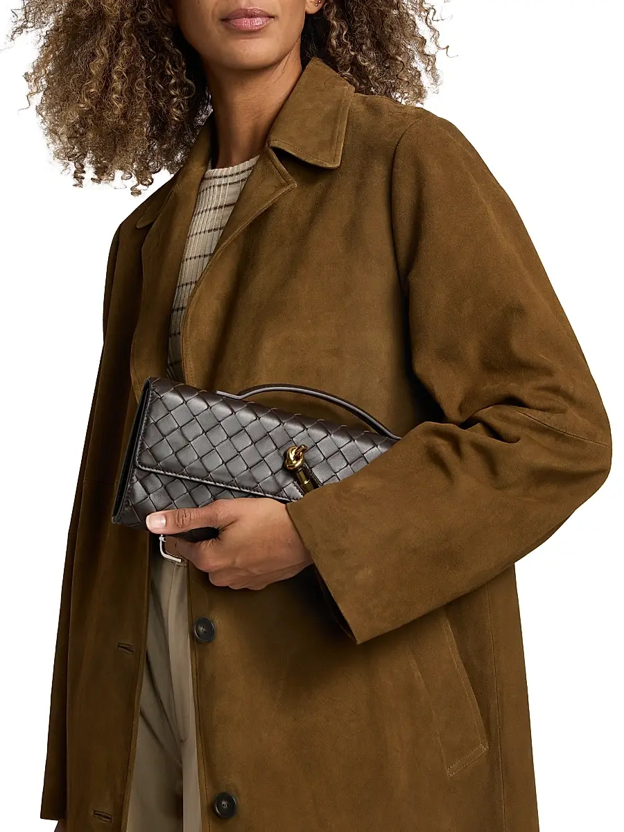 Vince Women's Suede Longline Coat | Thumbnail 6