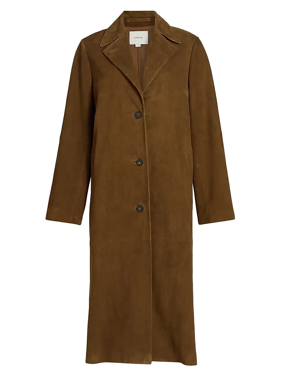 Vince Women's Suede Longline Coat