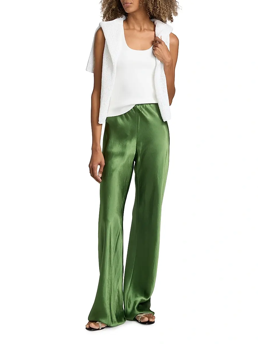 Vince Women's Stretch Rib-Knit Scoopneck Tank | Thumbnail 2 Vince Women's Stretch Rib-Knit Scoopneck Tank | Thumbnail 2