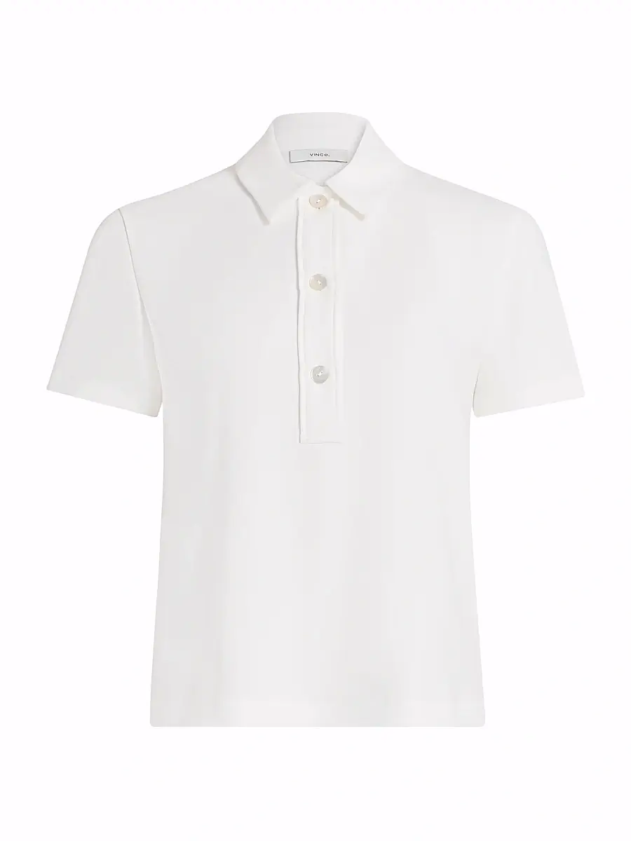 Vince Women's Crepe Polo Shirt