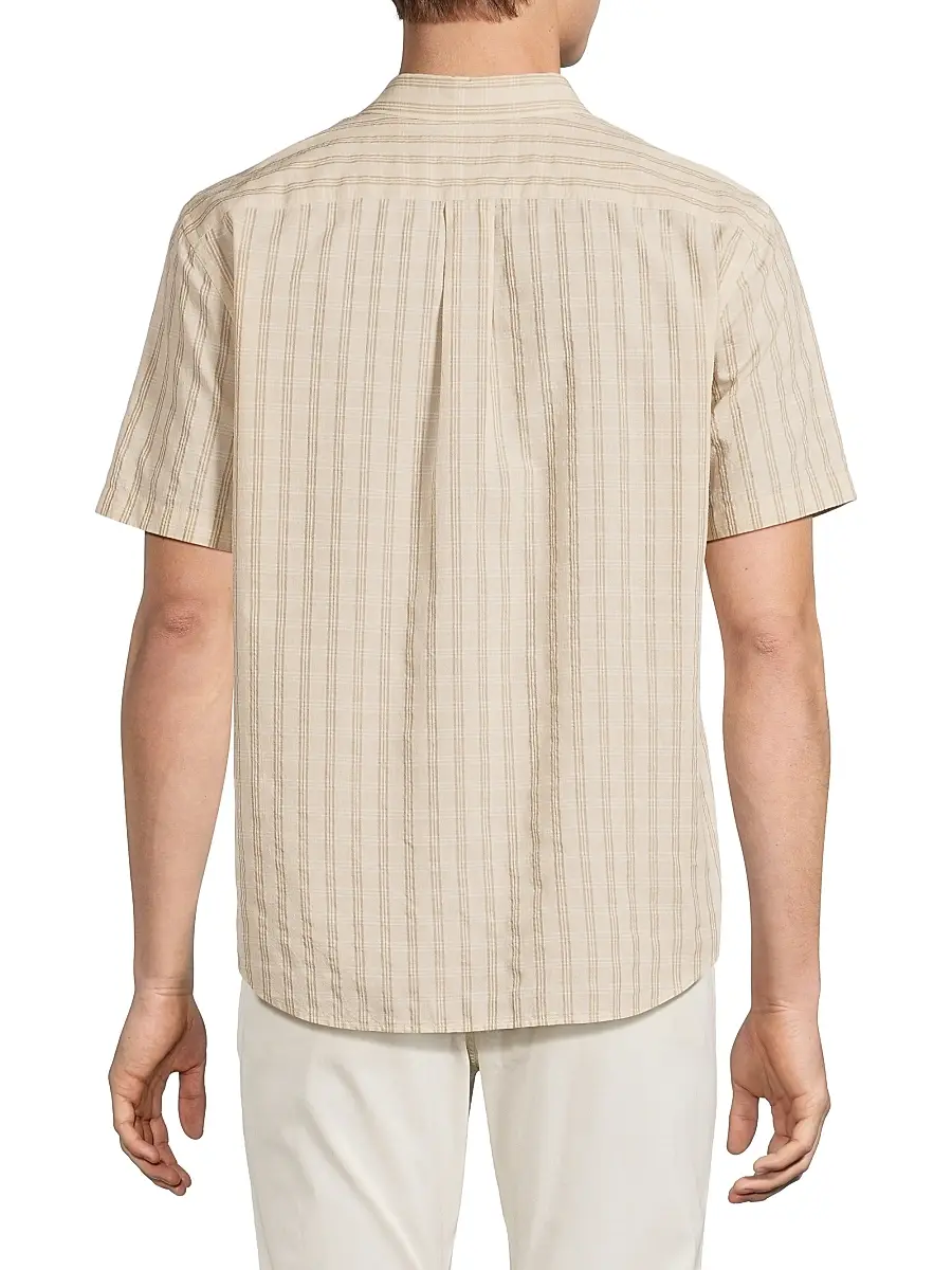 Vince Men's Corbin Checked Cotton-Blend Button-Down Shirt | Thumbnail 5 Vince Men's Corbin Checked Cotton-Blend Button-Down Shirt | Thumbnail 5