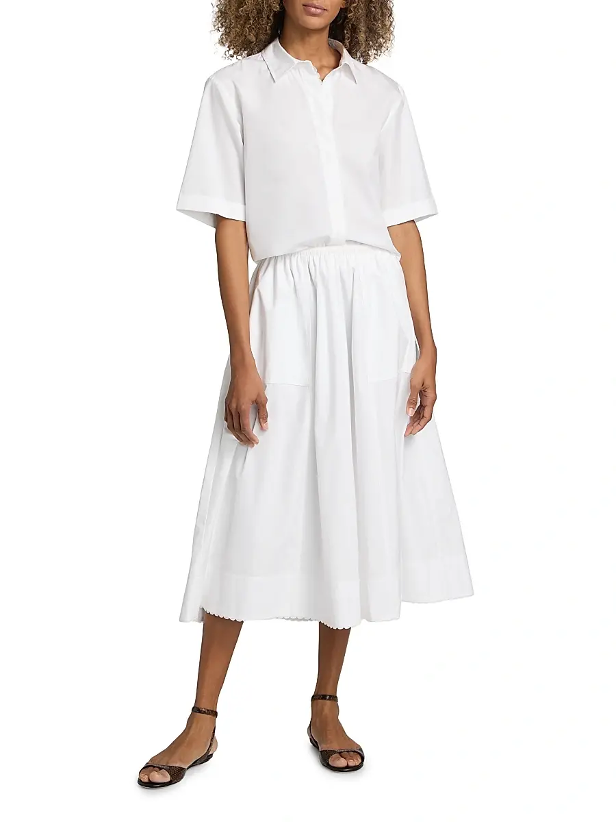 Vince Women's Poplin Boxy Shirt | Thumbnail 2 Vince Women's Poplin Boxy Shirt | Thumbnail 2