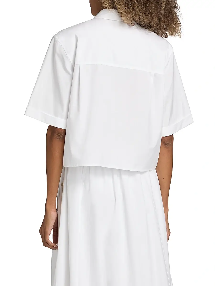 Vince Women's Poplin Boxy Shirt | Thumbnail 5 Vince Women's Poplin Boxy Shirt | Thumbnail 5