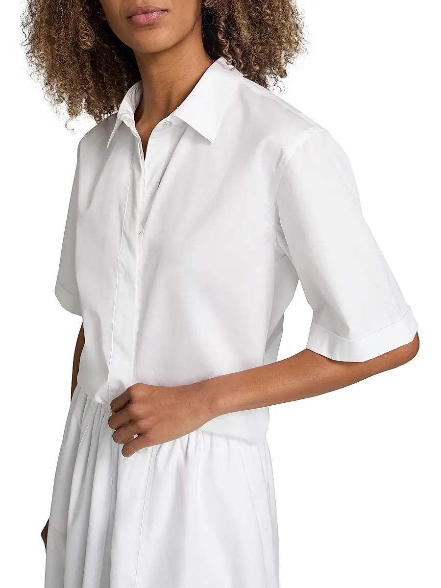Vince Women's Poplin Boxy Shirt | Thumbnail 6 Vince Women's Poplin Boxy Shirt | Thumbnail 6