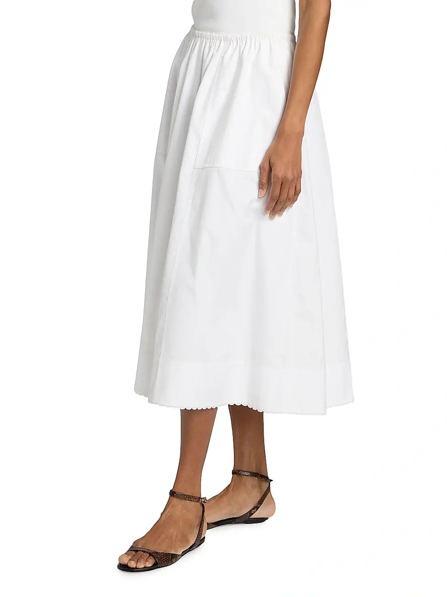 Vince Women's Scallop Midi-Skirt | Thumbnail 4 Vince Women's Scallop Midi-Skirt | Thumbnail 4