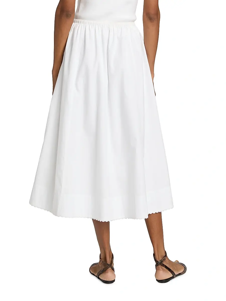 Vince Women's Scallop Midi-Skirt | Thumbnail 5 Vince Women's Scallop Midi-Skirt | Thumbnail 5