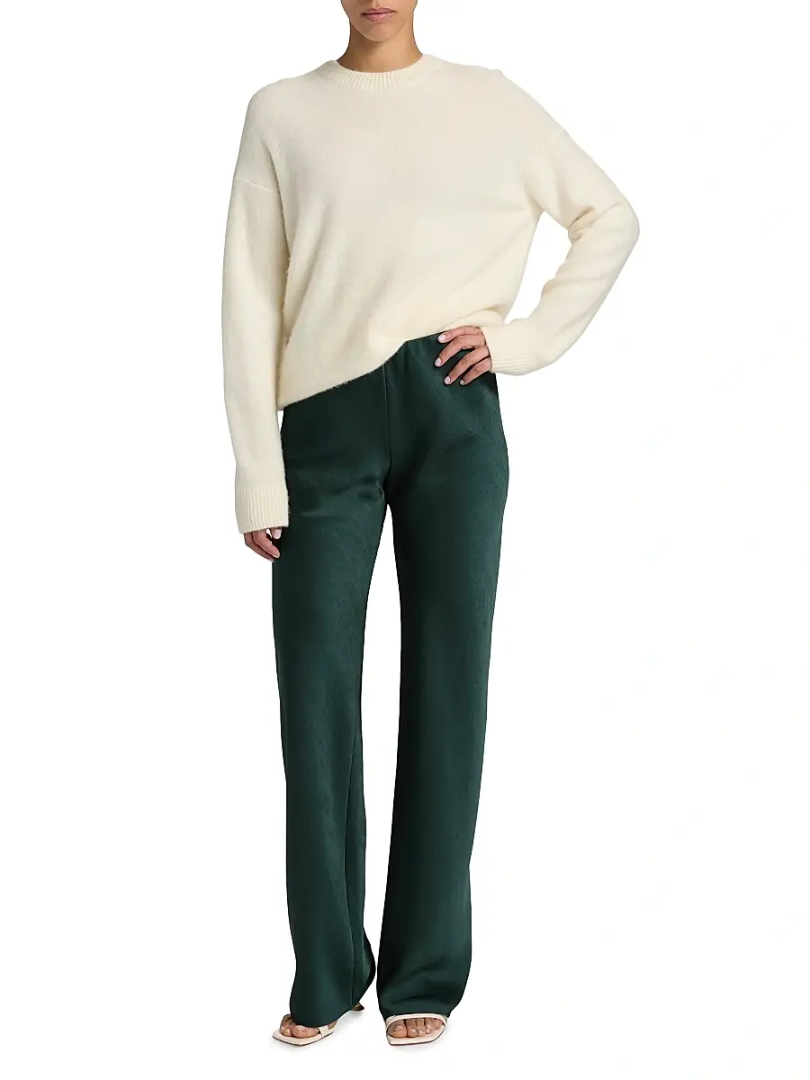 Vince Women's Boiled Cashmere Crewneck Sweater | Thumbnail 2 Vince Women's Boiled Cashmere Crewneck Sweater | Thumbnail 2